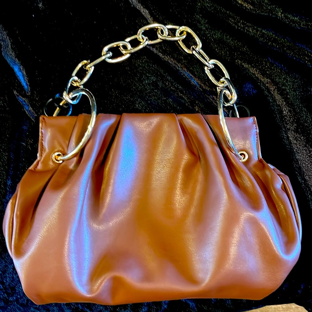 House of Want Frames Clutch Shoulder Bag- Brown